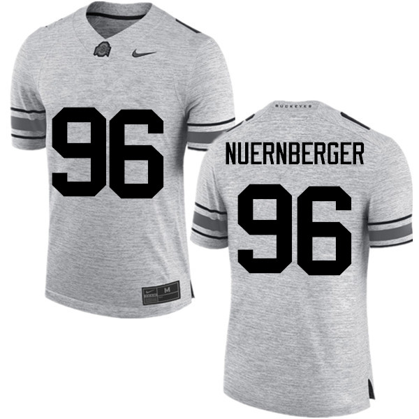 Ohio State Buckeyes #96 Sean Nuernberger College Football Jerseys Game-Gray